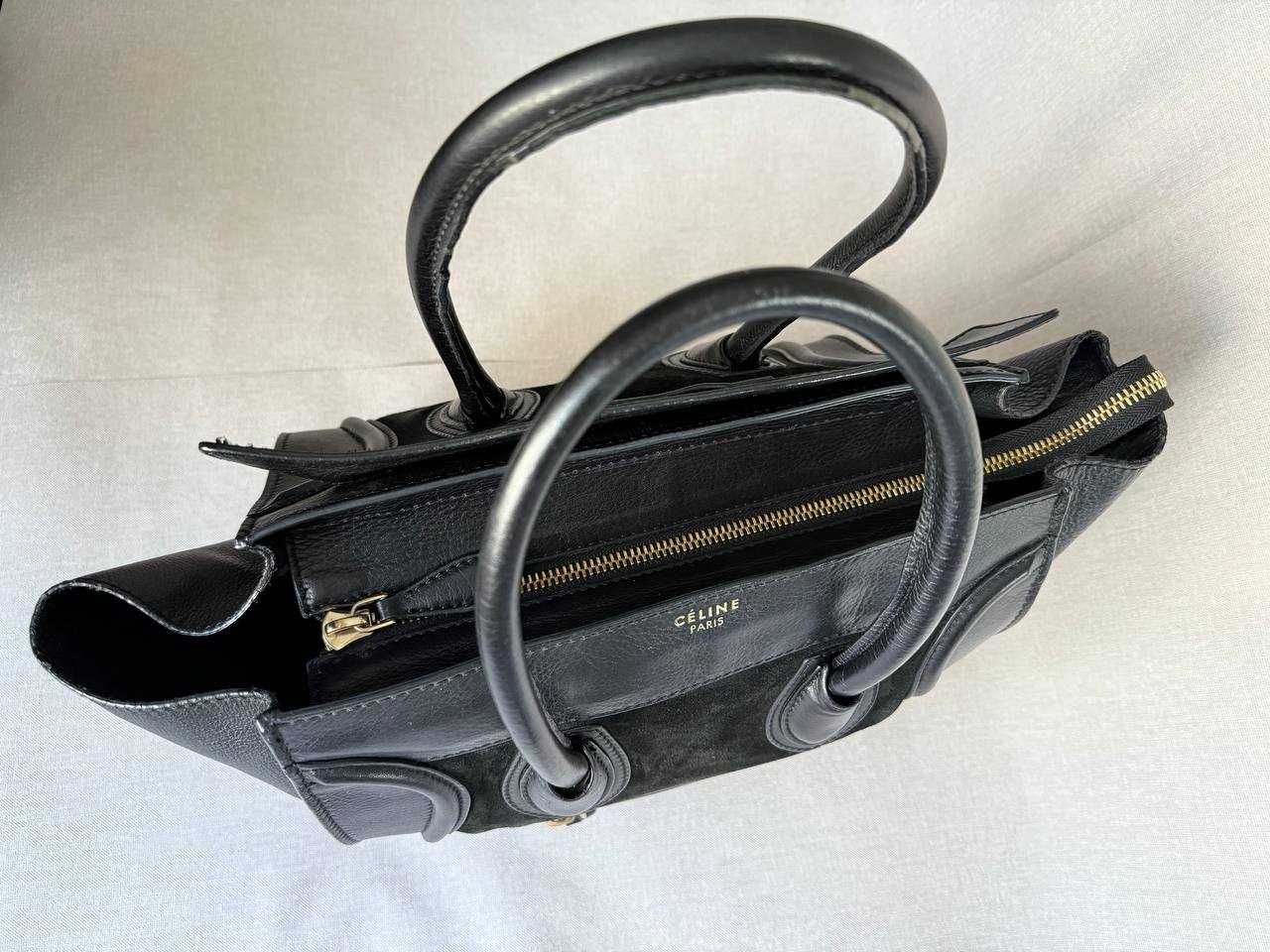 Сумка CELINE luggage /шкіряна, велика чорна