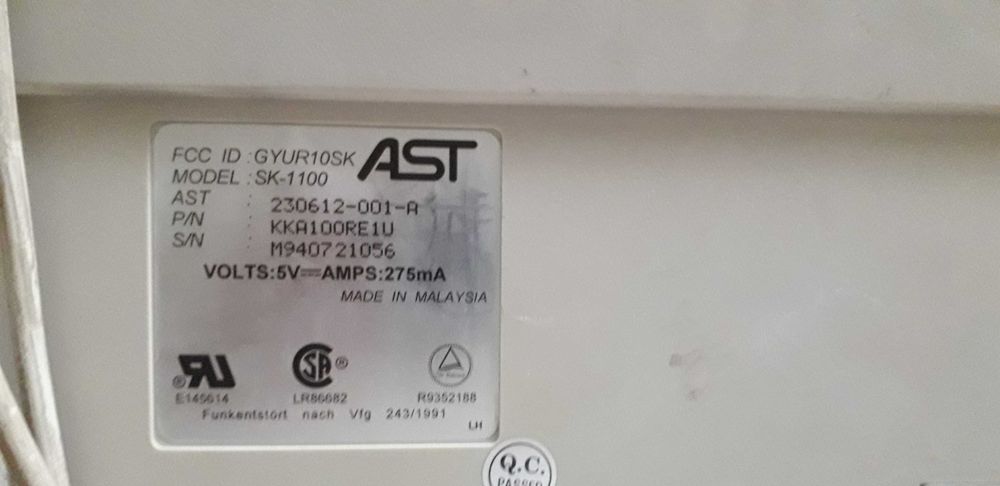Retro Klawiatura AST Advantage SK-1100 PS/2   - Okazja !