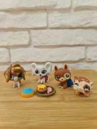 Littlest Pet Shop domowe zwierzątka 4 figurki + akcesoria