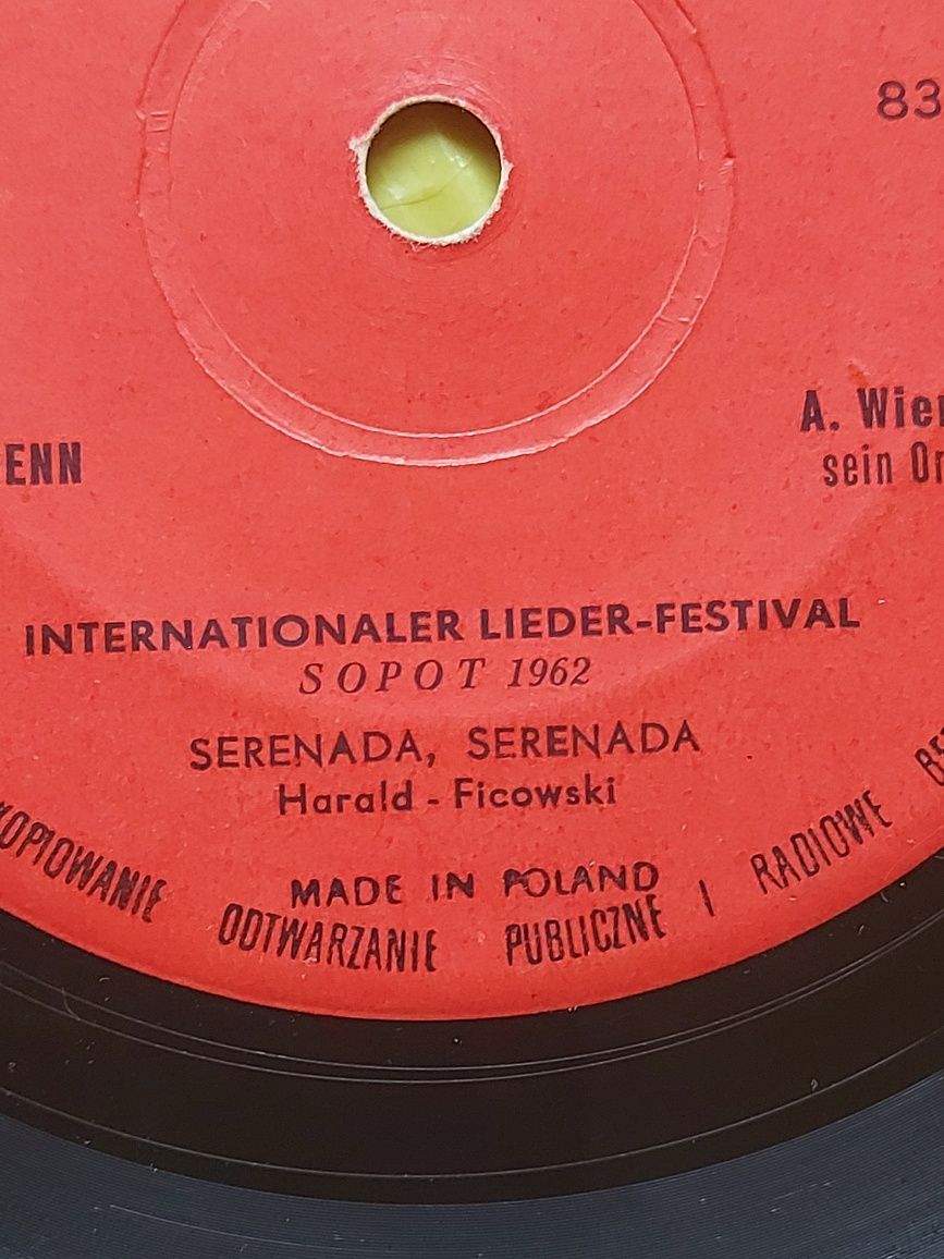 Płyta winylowa mała Festiwal SOPOT 1962rok