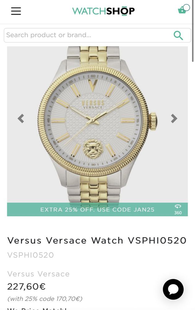 Годинник чоловічий Versace Versus VSPHI0520 (часы версачи)