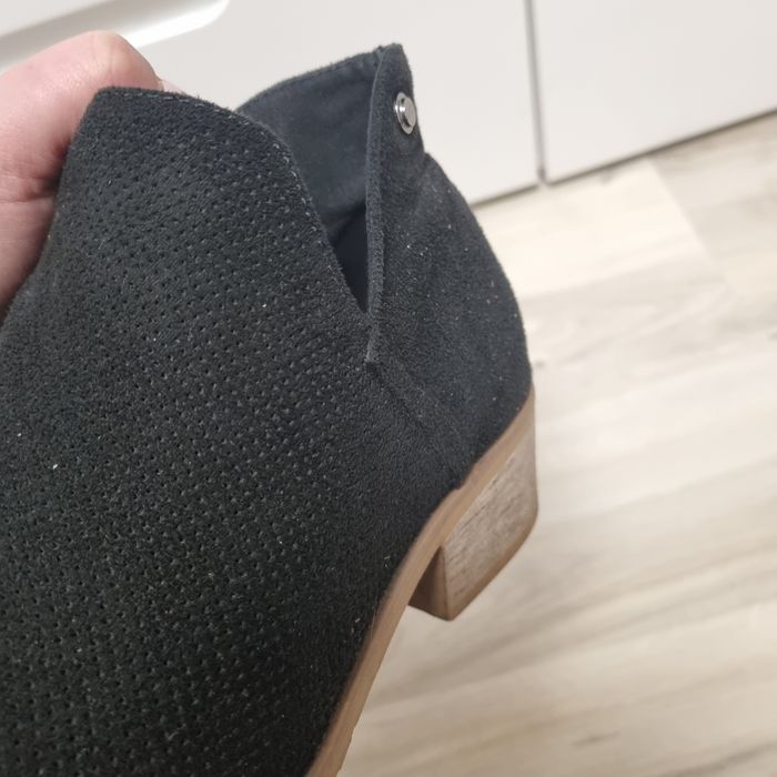 Botki krótkie zamszowe czarne