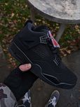 Мужские кроссовки Nike Air Jordan 4 "Full Black Cat" Размеры 40-45