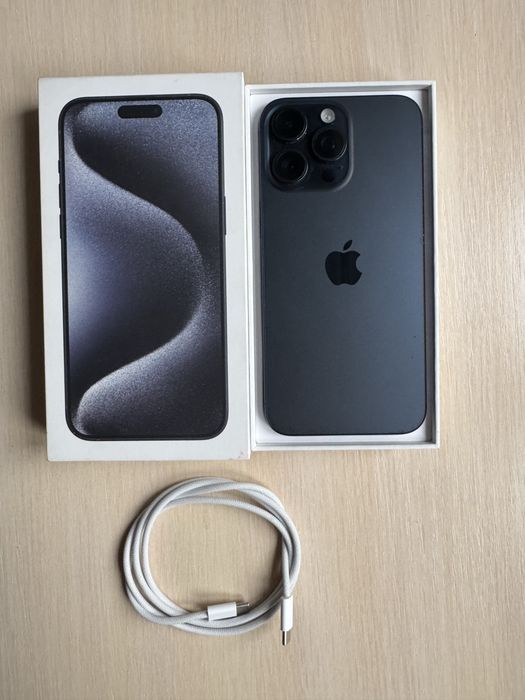 iPhone 15 Pro Max 256 неверлок акум 93% Blue Titanium