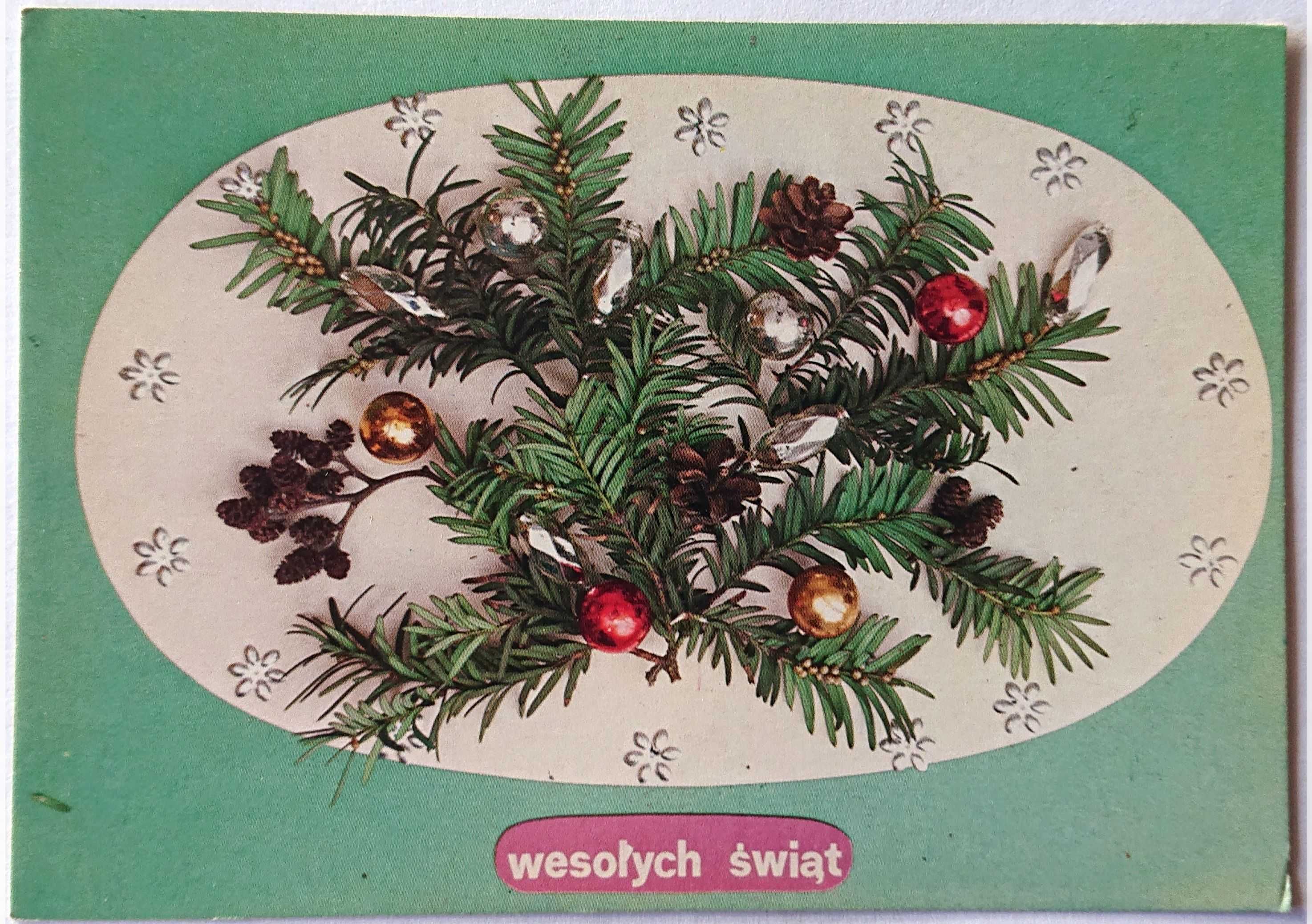 Kartka pocztowa - Wesołych Świąt - KAW RUCH - czysta - 1978 r. - Nr 22