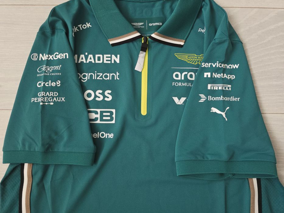 Koszulka polo Aston Martin Formula One Team 2025, Boss, F1, Formula 1