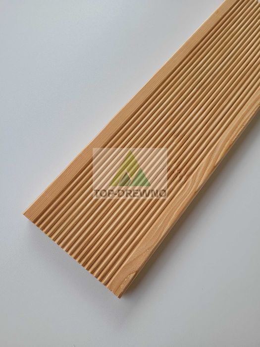 Deska tarasowa ryflowana dwustronnie 27x140 z modrzewia europejskiego!