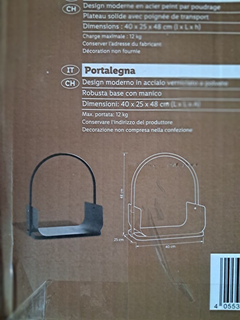 stojak na drewno kominkowe LIVARNO home.