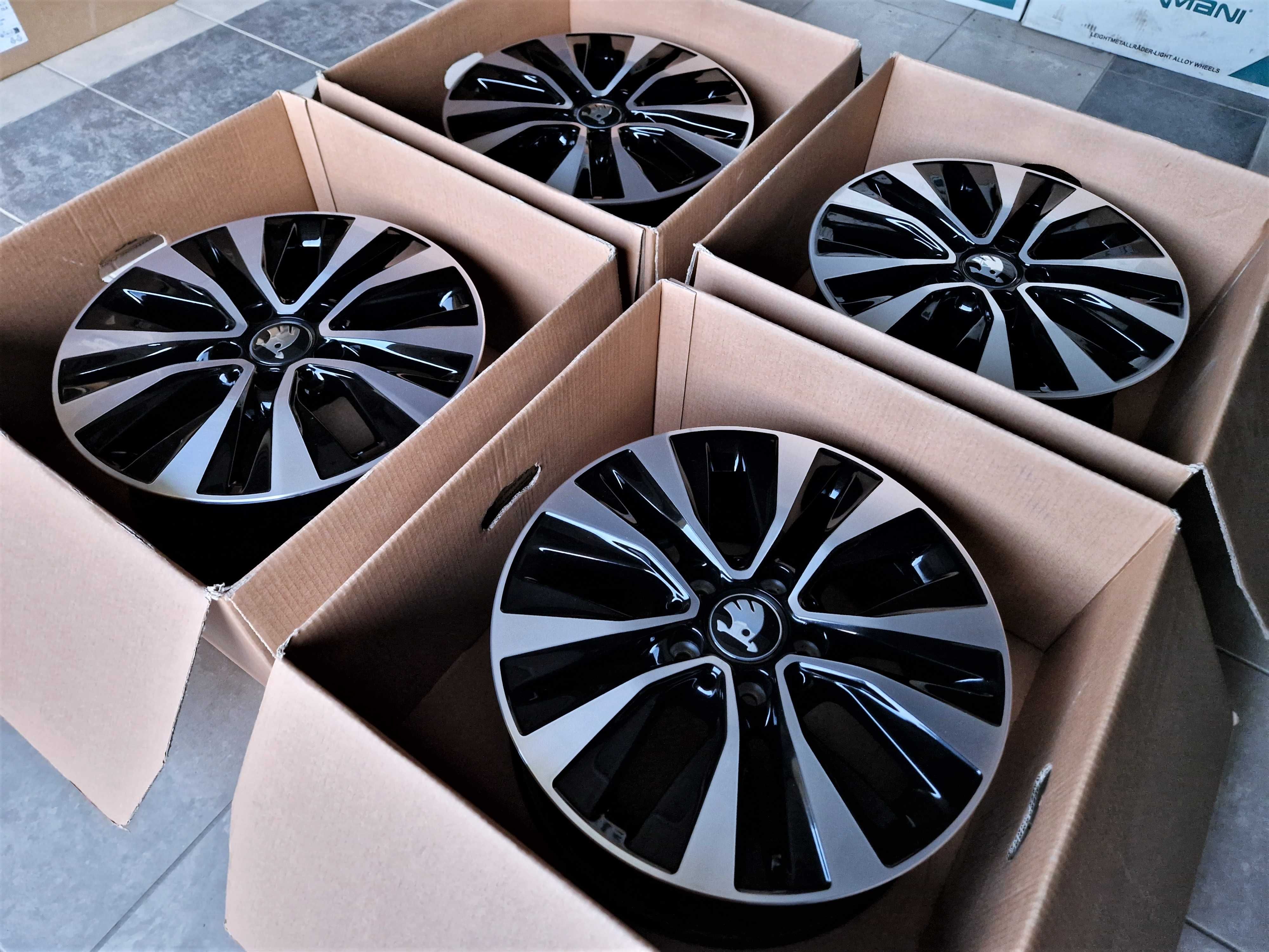 Alufelgi 16 5x112 Skoda Octavia Karoq Yeti Superb Czarne 312#
