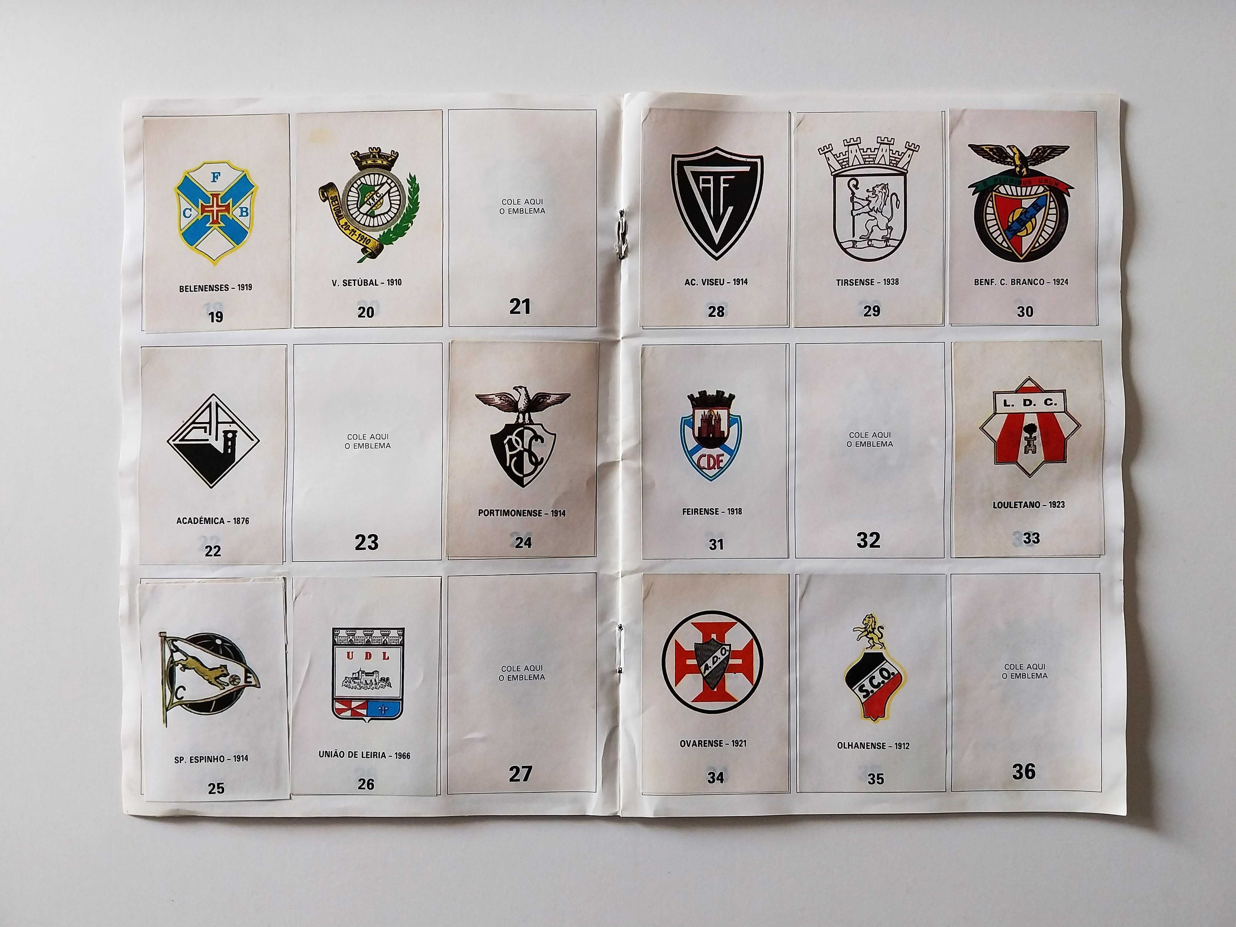 caderneta EMBLEMAS DO MEU CLUBE (Europer) com 76/95 | futebol