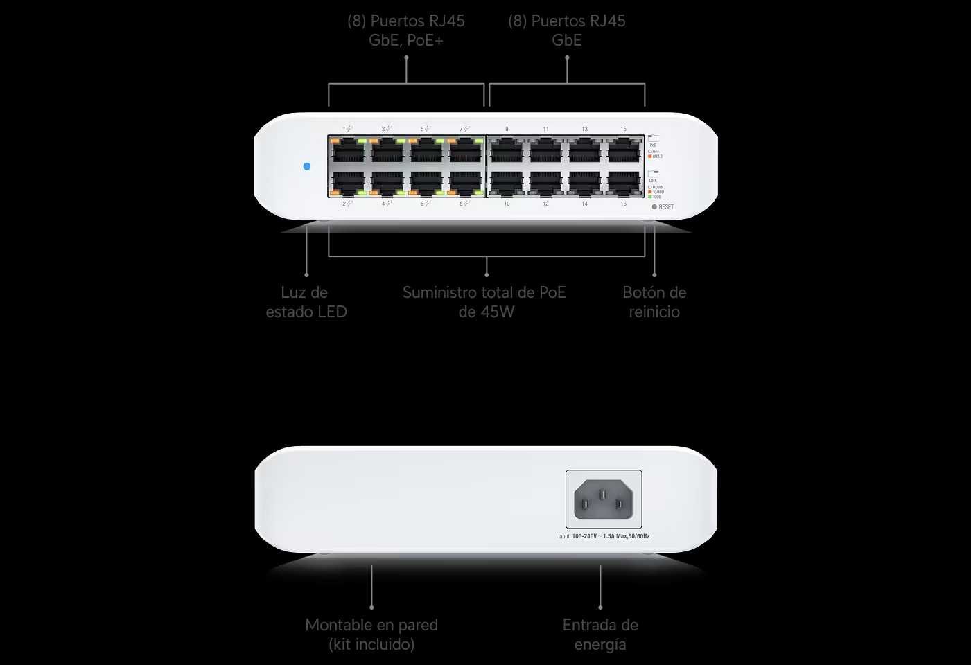 Switch Ubiquiti UniFi Lite 16 PoE