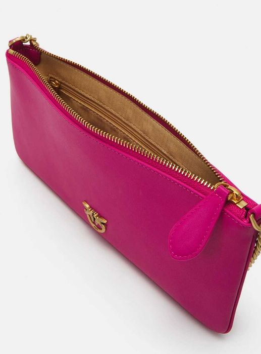 Torebka Pinko różowa skórzana nowa kopertówka