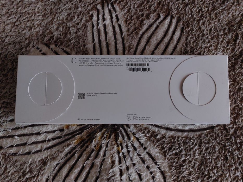 Нові Apple Watch SE 2 (2024) GPS 40mm S/M Midnight. NEW! Запечатані.