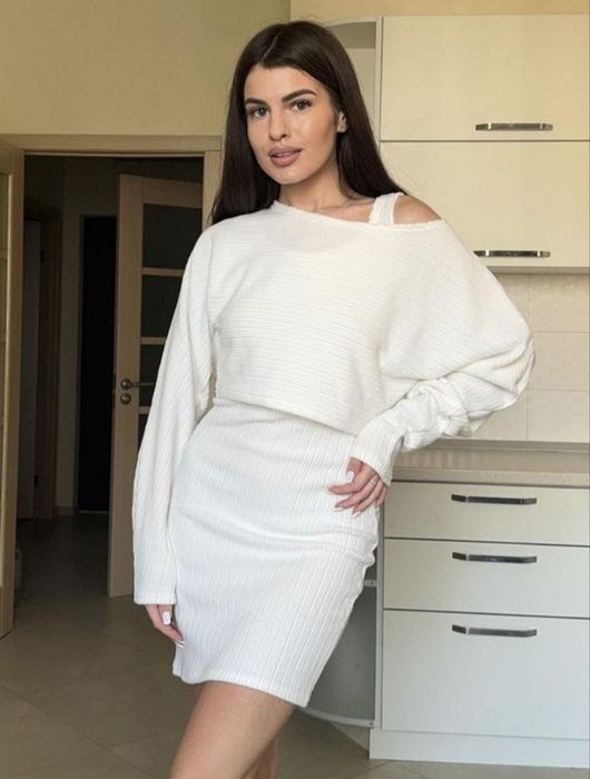 Костюм 50-52  сукня + кофта рубчик