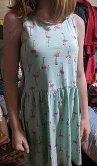 Дитяча сукня плаття платье Фламінго бірюзове літнє гарний стан фірмове