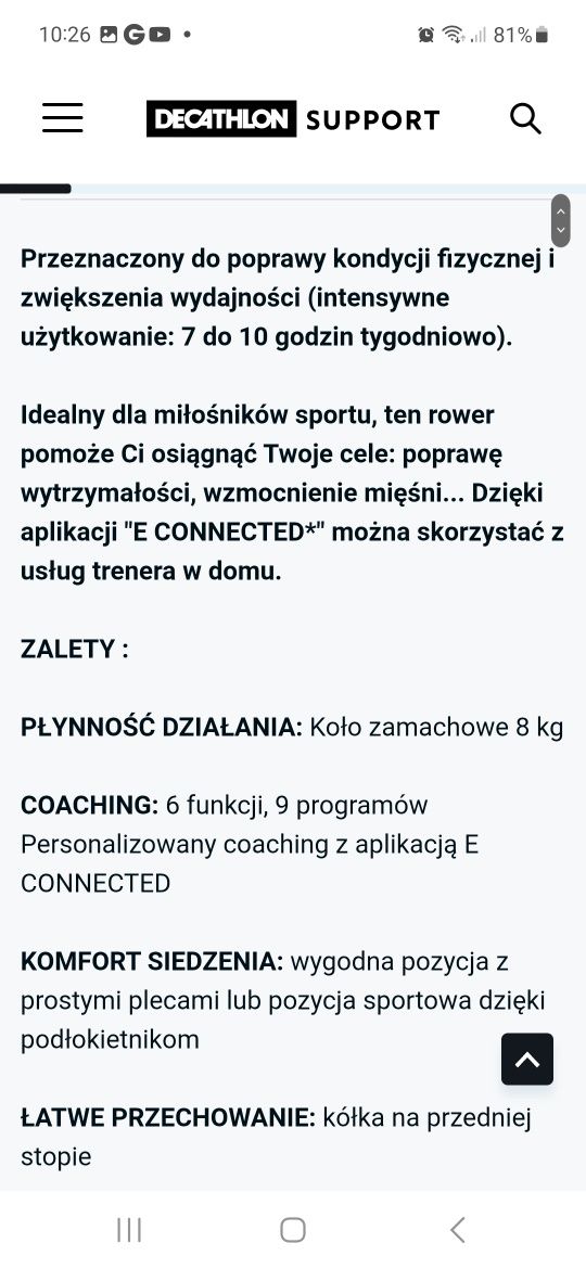 Rower stacjonarny e enegry ! Bardzo stabilny.