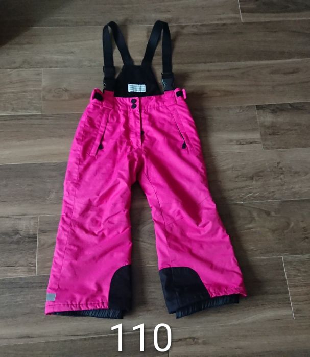 Spodnie zimowe, narciarskie dla dziewczynki 116, kurtki i czapki