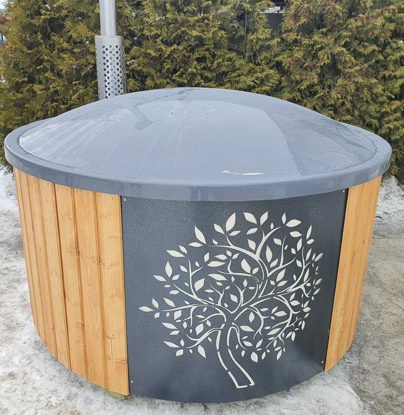 Balia ogrodowa 2m hot tub piec zewnętrzny masaż spa