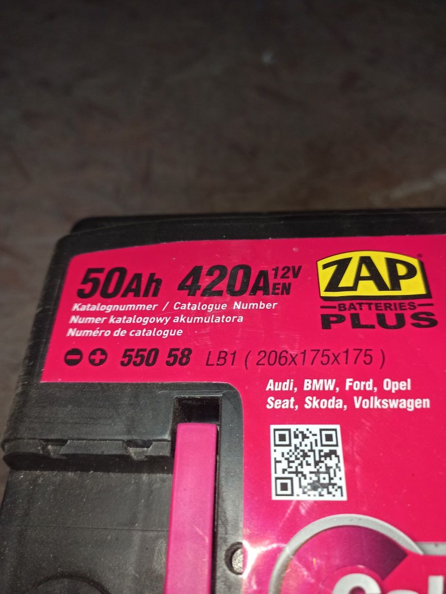 Akumulator 12V 50Ah 420A ZAP Calcium PLUS 55058