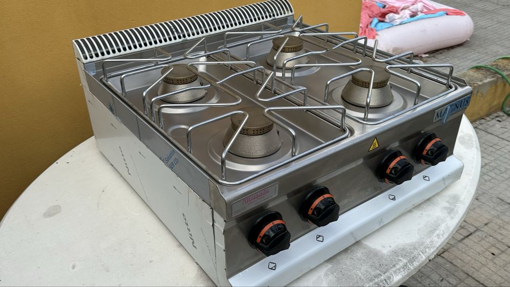 Fogão Industrial MAGNUS 4 Bicos – NOVO em Aço Inox