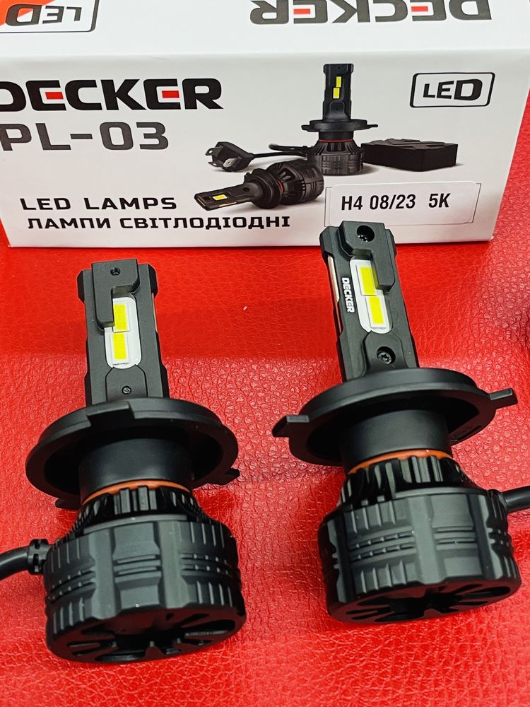 Світлодіодні лед лампи Decker PL-03 H7, H11, H13, H4-12000Lm