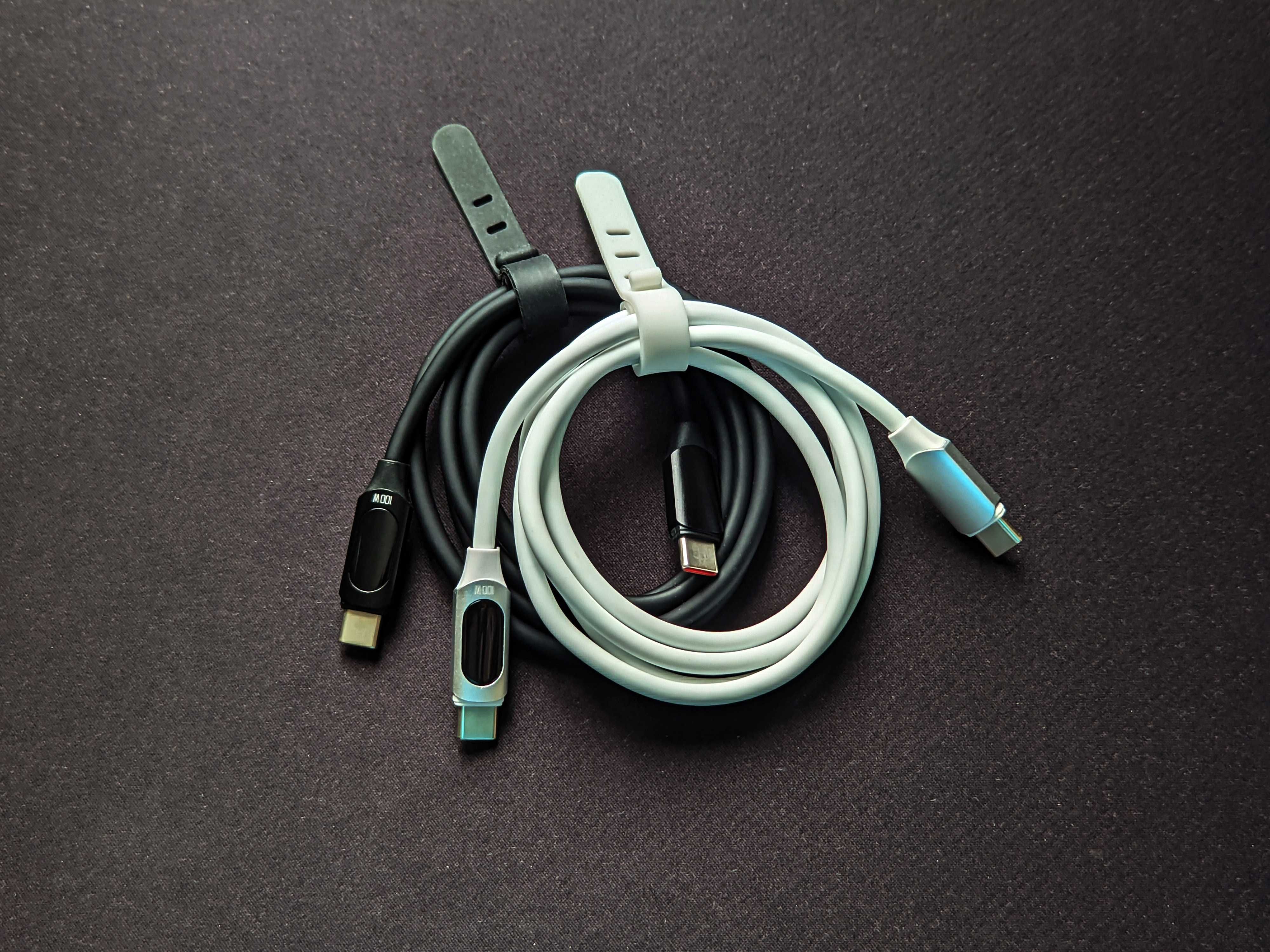 USB кабель TypeC на TypeC 100Вт 100W с цифровым дисплеем 1м