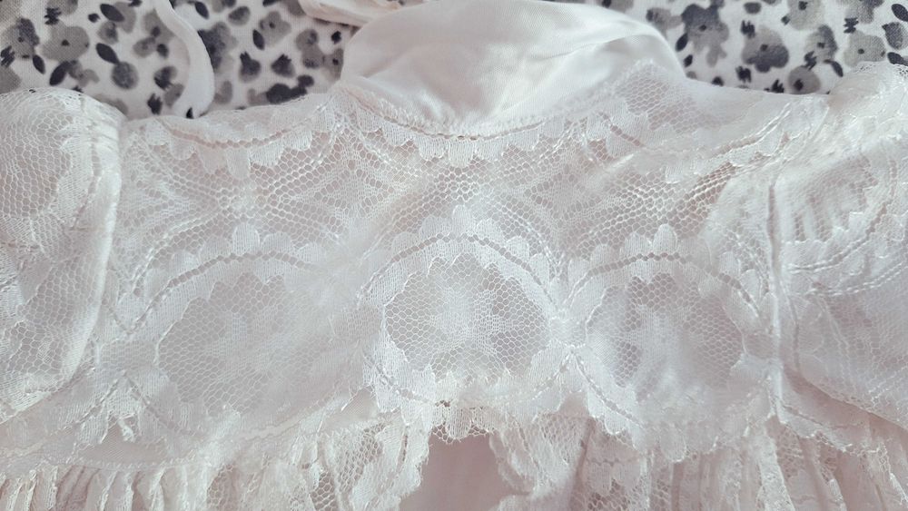 Vestido branco batizado antigo vintage