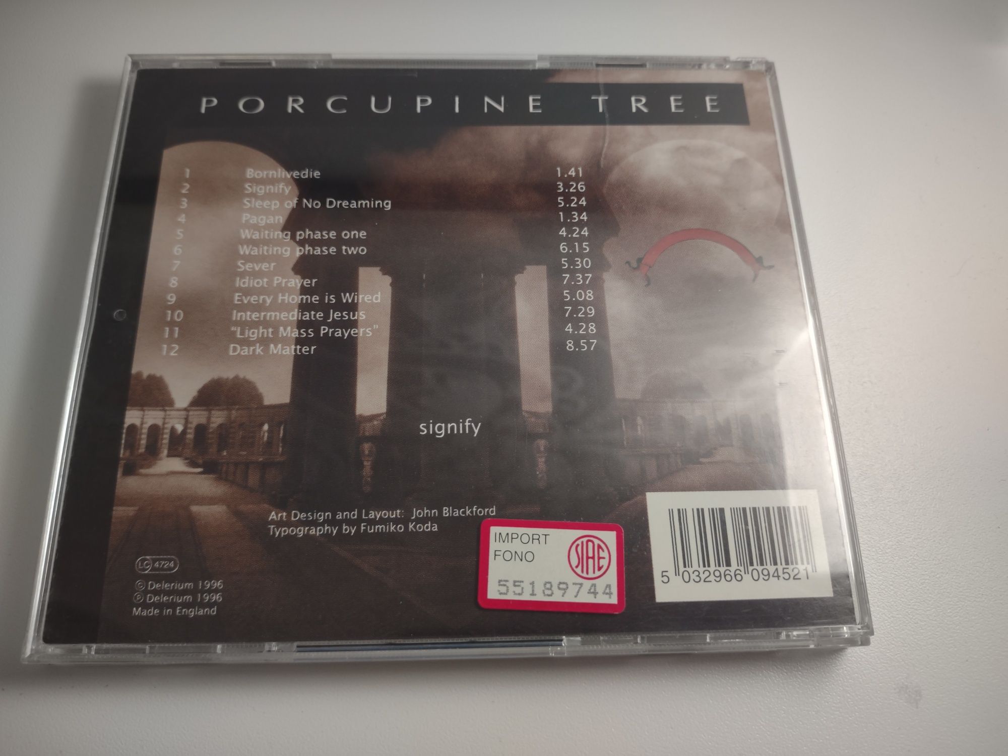 Porcupine Tree Signify pierwsze wydanie 1996 Delerium Records cd