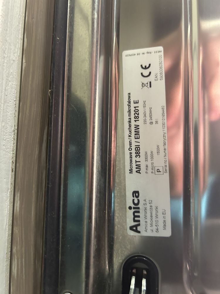 Mikrofalowka do zabudowy AMICA AMT38BI