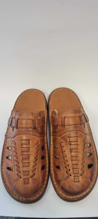 Klapki SKORZANE Meskie NASZ-BUT 044 NR 46