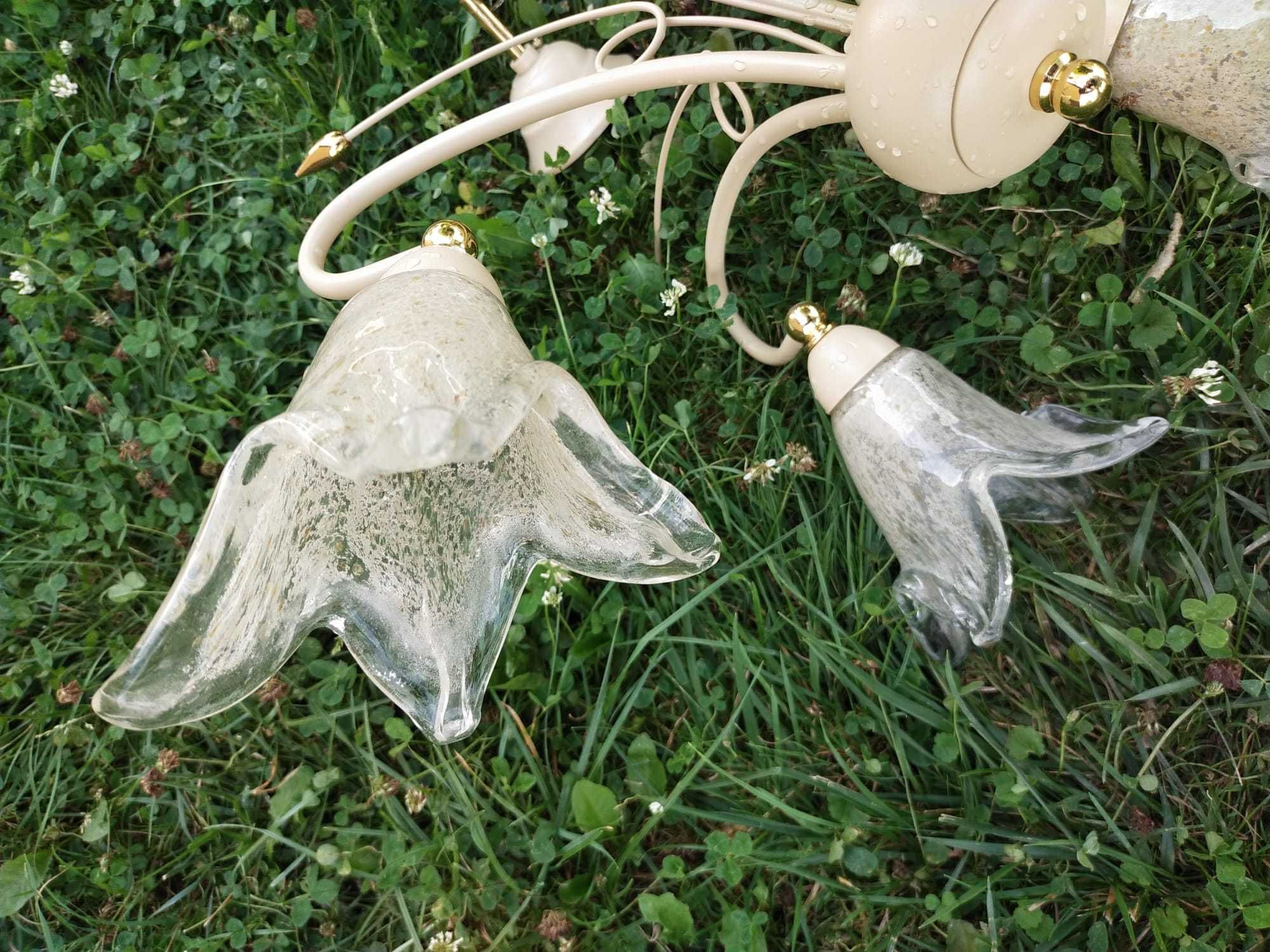 Lampa sufitowa kremowa "dla księżniczki", duża