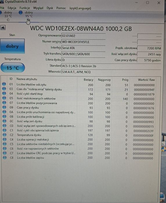 Dysk wd blue 1tb 3,5 cala do komputera stacjonarnego