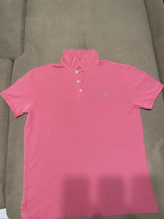 Оригинальная футболка Polo.Розово-бордового цвета.