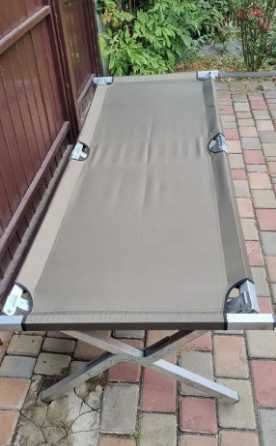 Посилена алюмінієва розкладачка до 200кг розкладне ліжко Нато