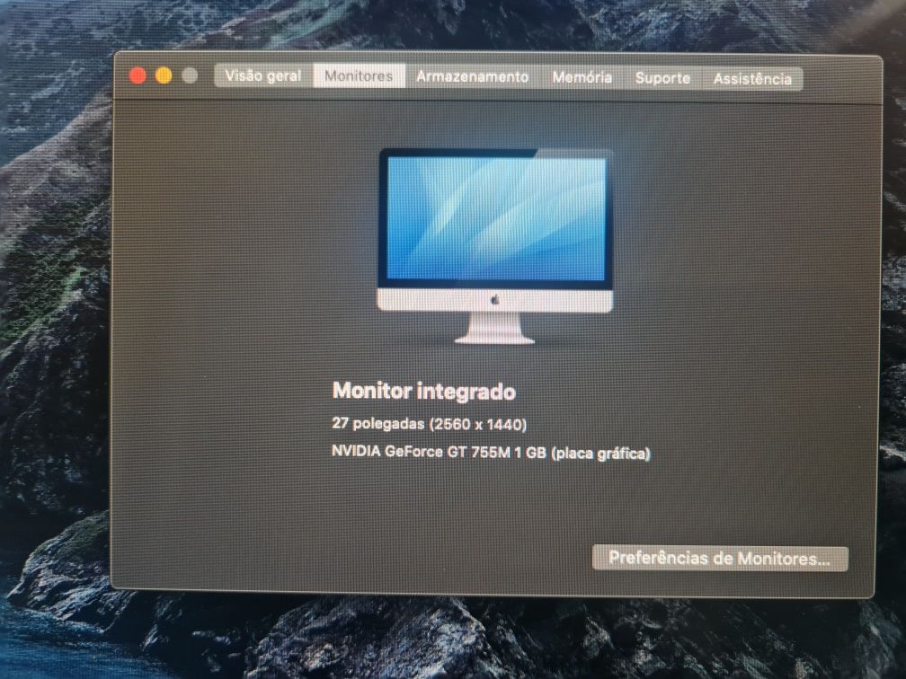 IMac de 27 com 16 Gb de RAM e com um disco ssd 480 GB