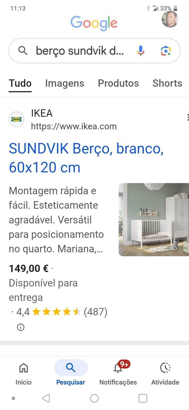 Berço IKEA sundvik branco novo na caixa selada