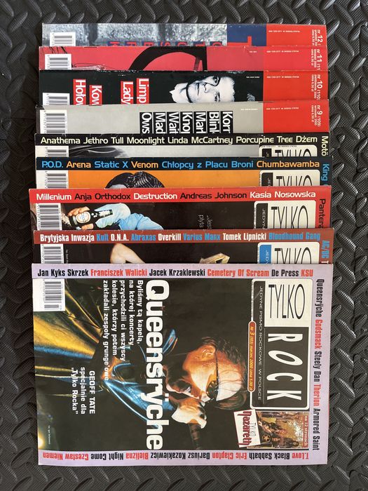 Magazyn muzyczny TYLKO ROCK. 10 numerów z rocznika 2000