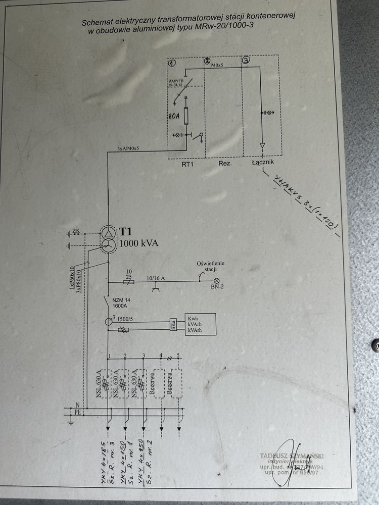Wynajem stacji transformatorowej dzierzawa stacji 1000 kVA