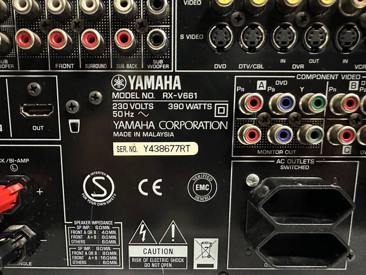 Amplituner Yamaha RX-V 661, 140 Wat! HDMI , DTS