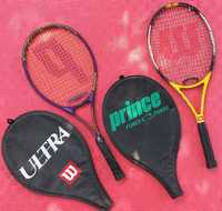 Теннисные ракетки Wilson Ultra и Prince Force 3