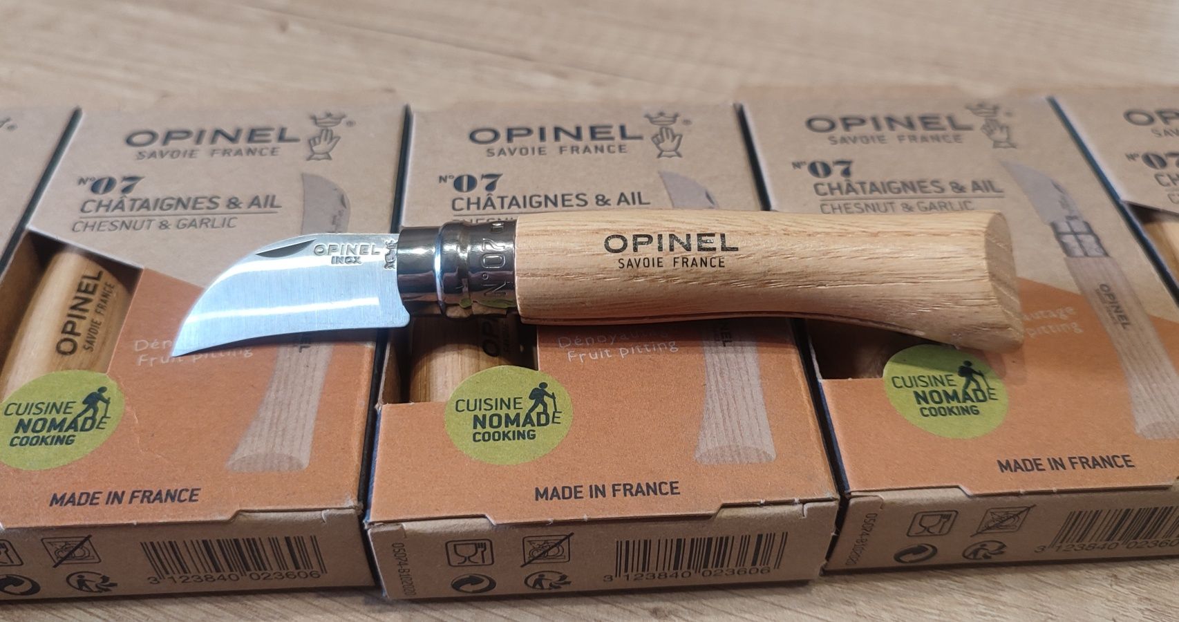 Нож для каштана и чеснока Opinel 07 ніж малюк кіготь  для кісточок