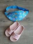 Zestaw Świnka Peppa saszetka nerka torebka + klapki 17 cm