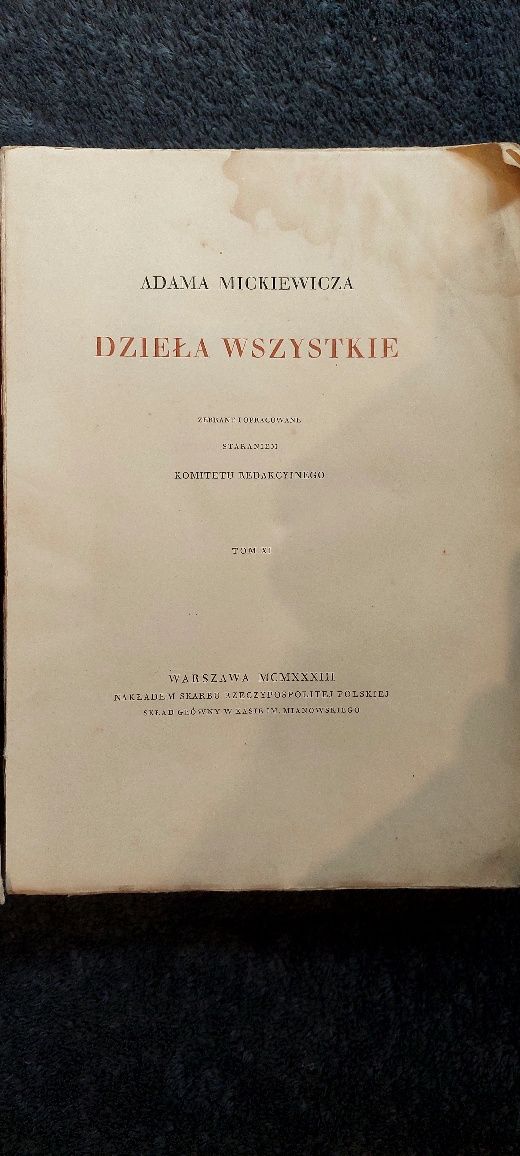 Adam Mickiewicz Dzieła Wszystkie 1920
państwowy instytut wydawniczy
wa