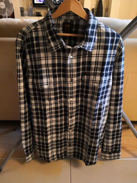 Koszula w kratę, paski Lee roz. L