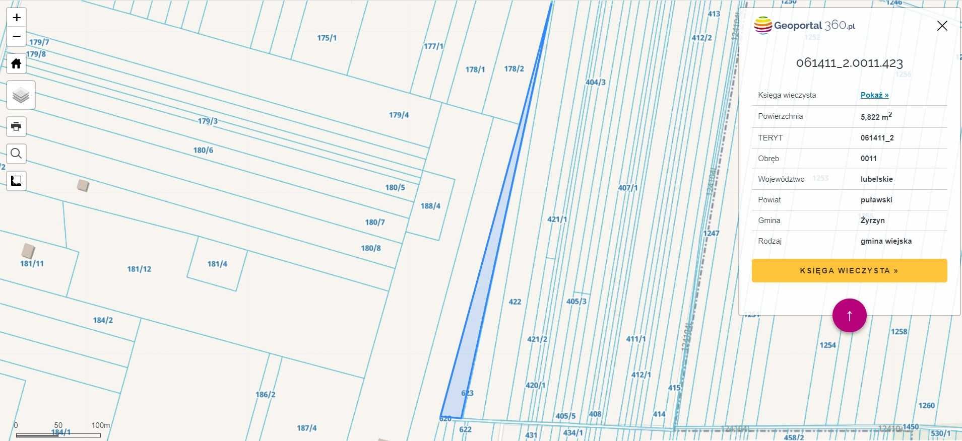 Działka rolna, kl. gruntów 4, 0,58ha, Wilczanka