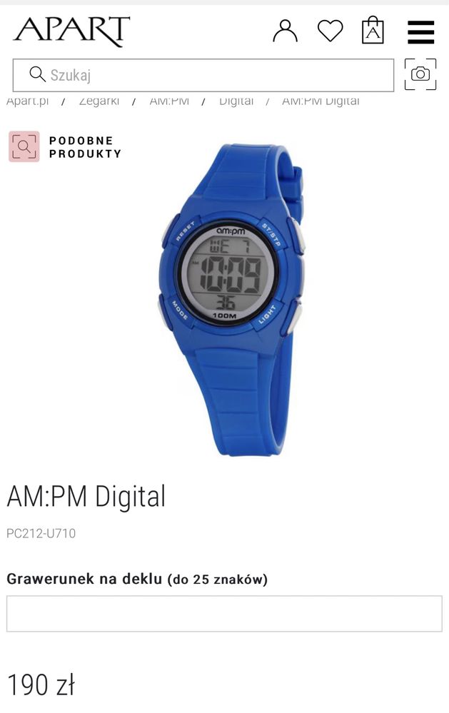 Zegarek dziecięcy Am pm apart gwarancja