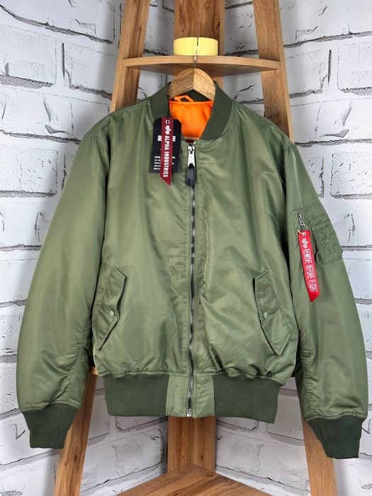 Чоловічий двосторонній бомбер Alpha Industries Ma-1 олива L/XL
