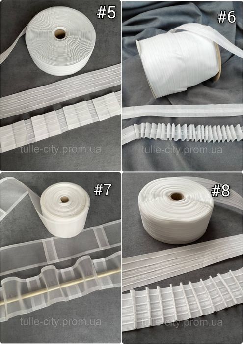 Фурнитура для штор і тюлі- тесьма, люверсы и крючки