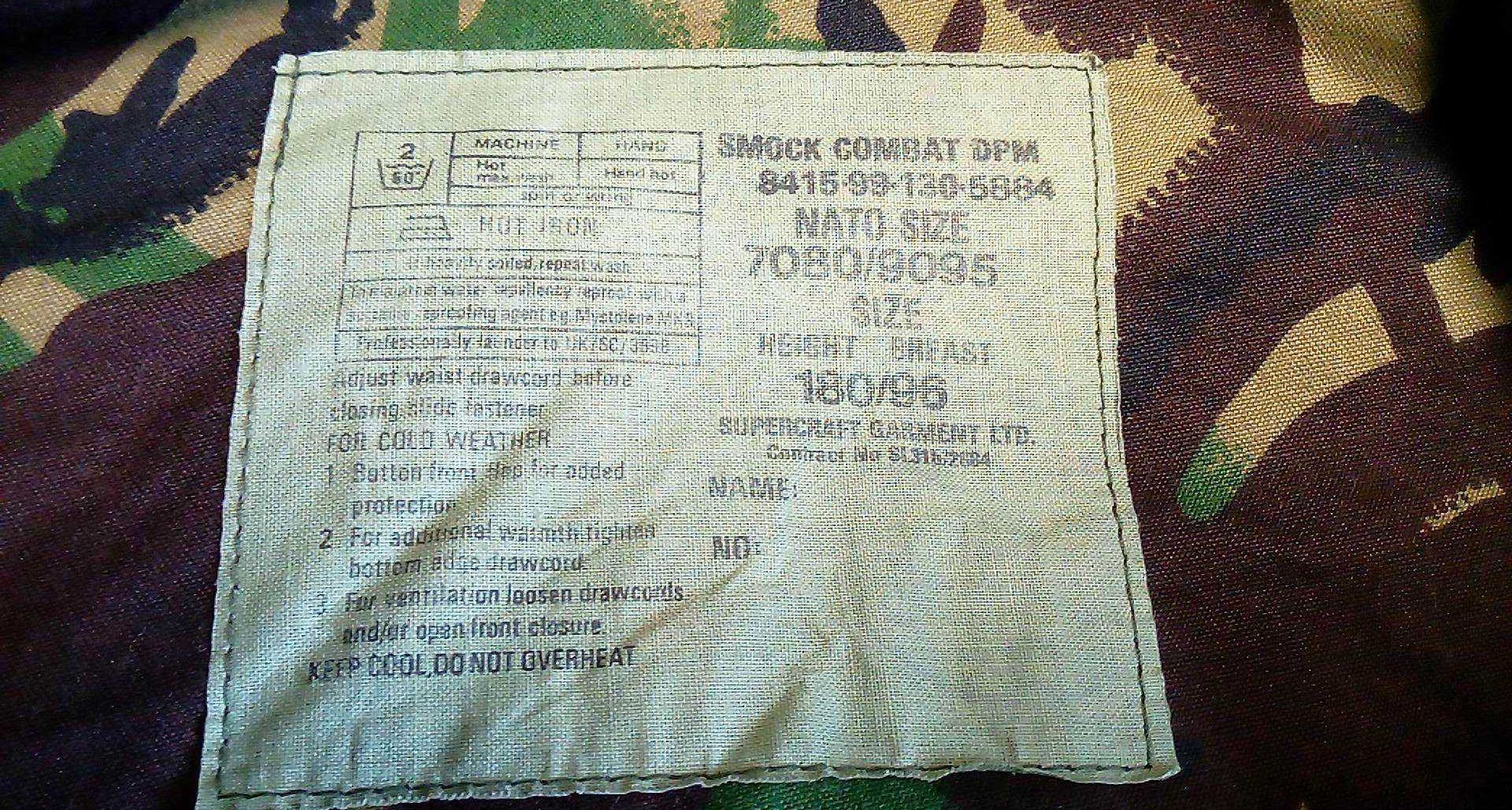 Kurtka Wojskowa Brytyjska Smock Combat DPM r180/96 #2