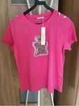 T-shirt nowy w kolorze fuksji z ozdobnymi guzikami , rozmiar S/M